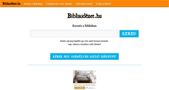 Desktop Screenshot of bibliaidezet.hu