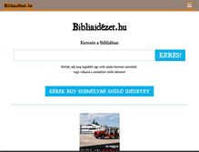 Tablet Screenshot of bibliaidezet.hu